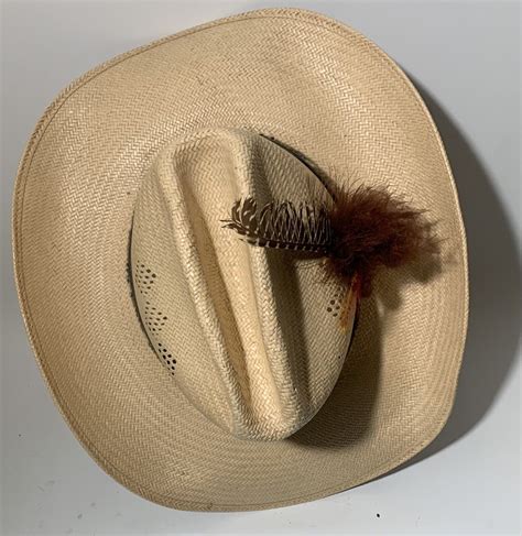 Vintage Stetson Roadrunner Western Straw Cowboy Hat B Gem