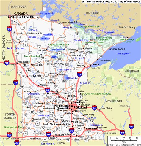 Minnesota Road Conditions Maps Island Maps