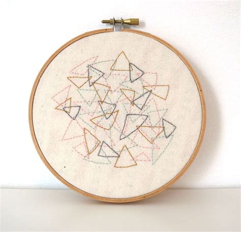 Triangles Original Embroidery 2500 Via Etsy Embroidery Craft