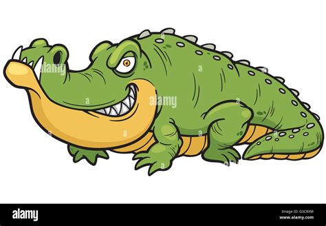 Vector Illustration Of Cartoon Crocodile Stock Vector Image And Art Alamy