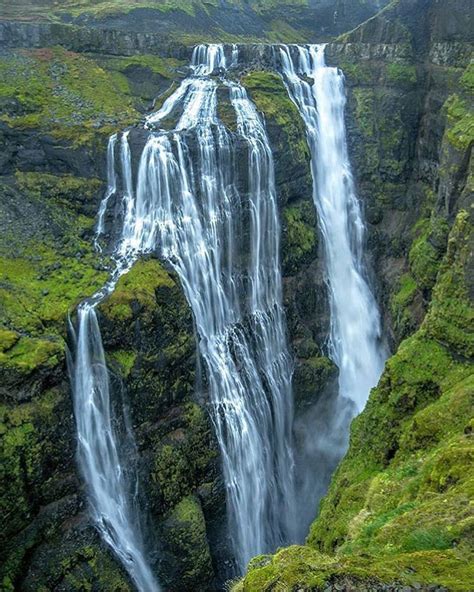 When In Iceland On Instagram Glymur The Second Highest Waterfall In