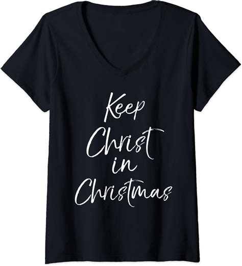 Womens Christian Christmas Quote Fun Jesus Keep Christ In