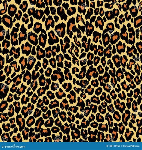 Seamless Pattern Of Leopard Fur Stock Vector Illustration Of Cloth