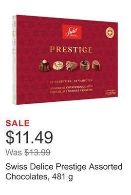 Swiss Delice Prestige Assorted Chocolates 481 G Offer At Costco
