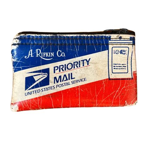 RARE VINTAGE A Rifkin Co Usps Priority Mail X Zipper Bag PicClick