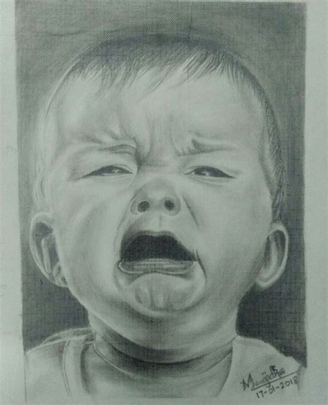 Maybe you would like to learn more about one of these? Cute crying baby pencil drawing 😊 (With images) | Drawings, Baby crying, Male sketch