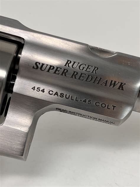 Ruger Super Redhawk Double Action 454 Casull 6 Round Revolver W