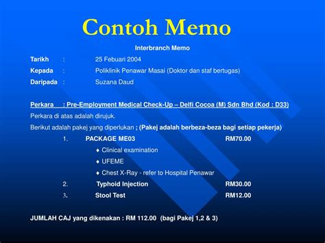 Fasiliti dan kualiti yang diberikan oleh klinik kesihatan juga sentiasa pada tahap terbaik dan tidak mengecewakan. PPT - KURSUS PEMERIKSAAN KESIHATAN (MEDICAL CHECK-UP ...