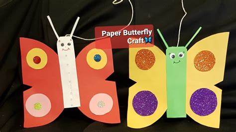 Butterfly Paper Craft Art And Craft Kids Crafts 5 Minute Paper