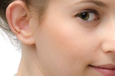 Fake Ear Cuff Gold Cartilage Earring Faux Ear Cuff Double Etsy