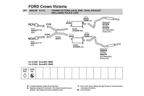 2001 Ford Crown Victoria Exhaust System