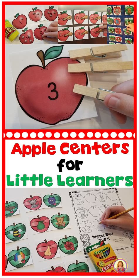 Apple Centers For Kindergarten Mrs Mcginnis Little Zizzers