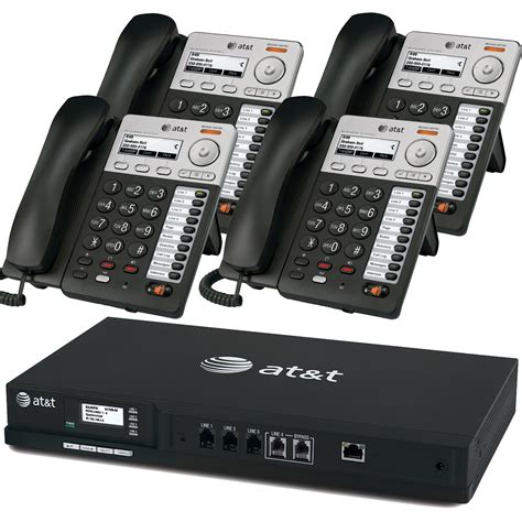 Atandt Syn248 Phone System With 4 Ip Phones