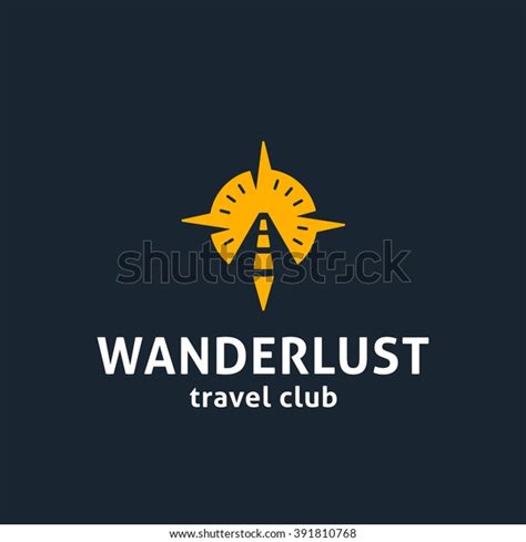 Wanderlust Original Conceptual Minimal Symbol Memorable Stock Vector