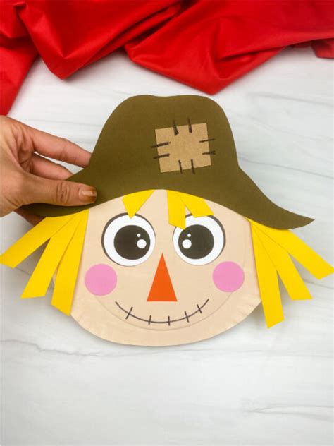 Paper Plate Scarecrow Craft For Kids Free Template