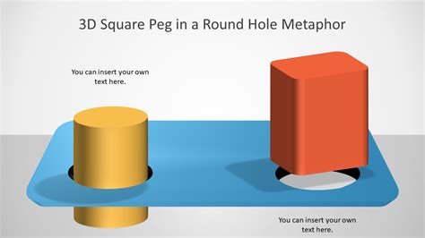 Square peg in a round hole (plural square pegs in round holes). 3D Square Peg Round Circle Metaphor - SlideModel