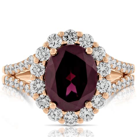 Rose Gold Rhodolite Garnet And Diamond Ring 14k Ben Bridge Jeweler