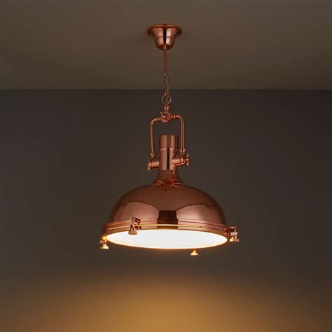 Charly Copper Effect Pendant Ceiling Light Departments Diy At Bandq