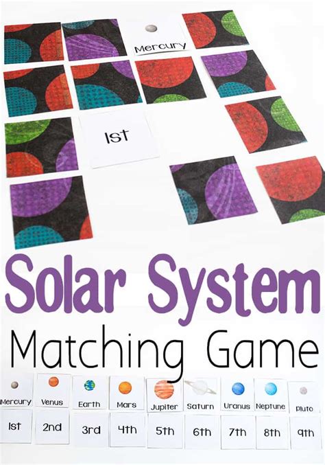 Free Printable Solar System Matching Game