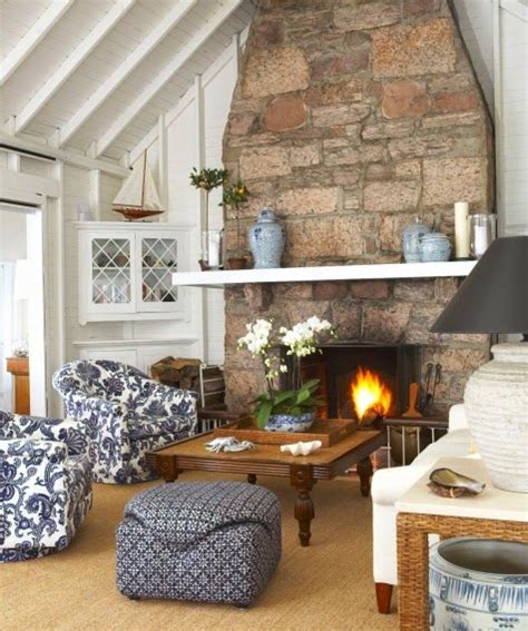 A Sophisticated Blue And White Nautical Cottage Completely Coastal