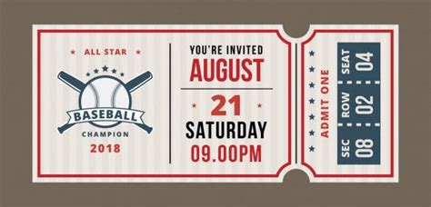 baseball ticket templates  ai word pages psd publisher