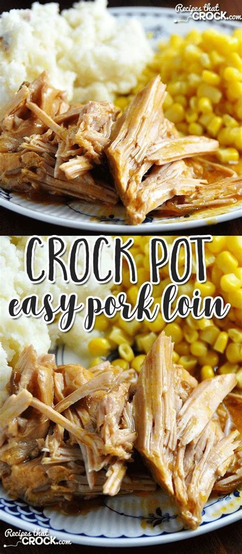 Easy crock pot pork tenderloin takes less than 10 minutes to prepare and slow cooks to perfection in 4 hours. The flavor of this Easy Crock Pot Pork Loin is amazing! | Pork loin recipes, Crockpot pork loin