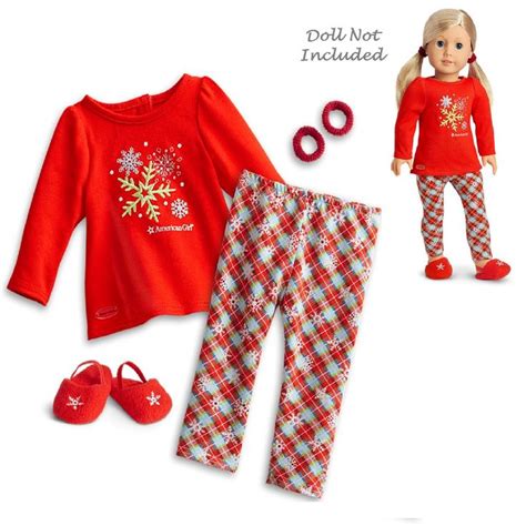American Girl Truly Me Holiday Dreams Pajamas For 18 Inch Dolls American Girl