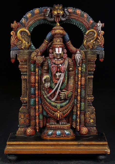 Check Out The Deal On Sold Colorful Wooden Sculpture Of Balaji With