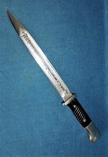 Manchester Militaria Ww11 German K98 Bayonet With Later Etchings Sn 0590