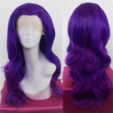 Drag Queen Wig Amethyst Purple Tinsel Lace Front Wig Etsy