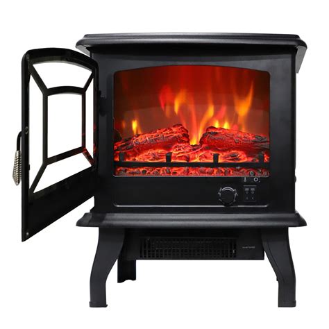 Ktaxon 17 Freestanding Black Portable Electric Fireplace Heater 3d