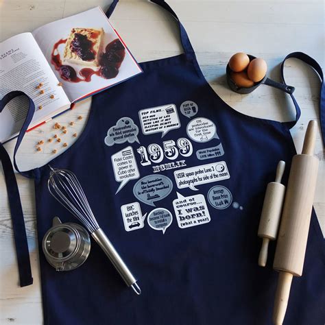2 what makes a great 60th birthday gift in 2020? 'events of 1959' 60th birthday gift apron by good time ...