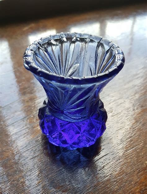 Blue Glass Bud Vase In Stunning Cobalt Blue A One Flower Etsy Australia Bud Vases Flower