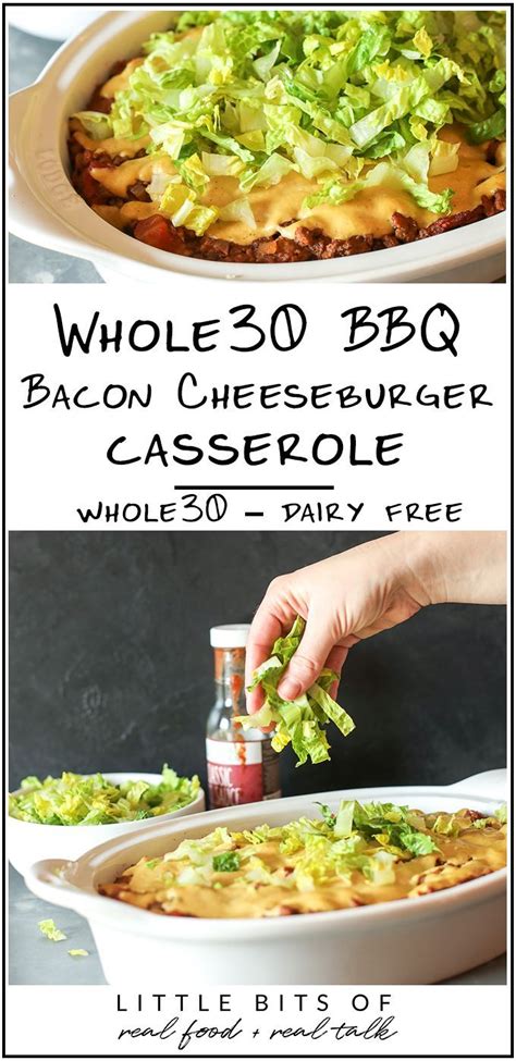 Preheat the oven to 350°f with the rack in the middle. This Whole30 BBQ Bacon Cheeseburger Casserole is an easy ...