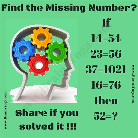 Number Puzzle Logic Maths Reasoning Question For Kids