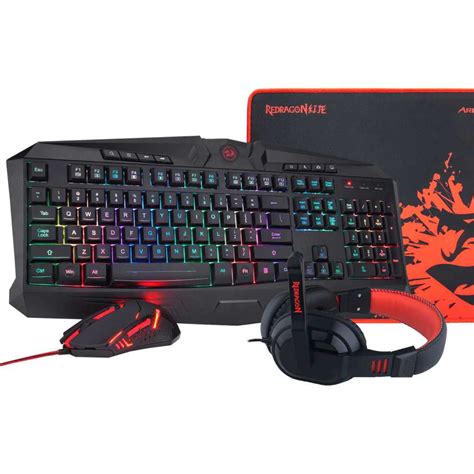 Combo Redragon S101 Ba 4 En 1 Tec Mouse Pad Y Auricular Ryr Computacion