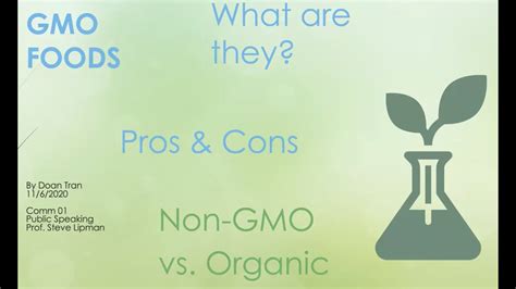 Gmo Foods Pros And Cons Speech To Explain 11 6 2020 Youtube