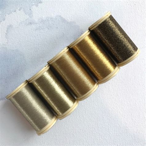 Sajou No 110 Old Gold Metallic Thread Fil Au Chinois Etsy