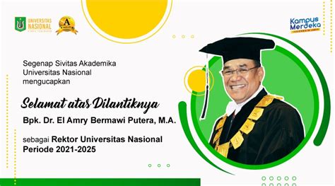 Selamat Atas Dilantiknya Bpk Dr El Amry Bermawi Putera M A Sebagai