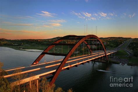 Beautiful Afternoon Sunset At The 360 Bridge Pennybacker Bridge