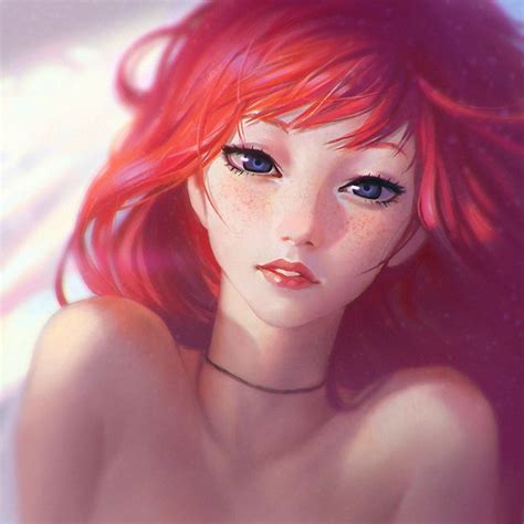Freckles By Kuvshinov Ilya Sexy Red Hair Character Design