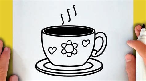 Como Desenhar Uma Xícara De Café Easy Drawings Dibujos Faciles
