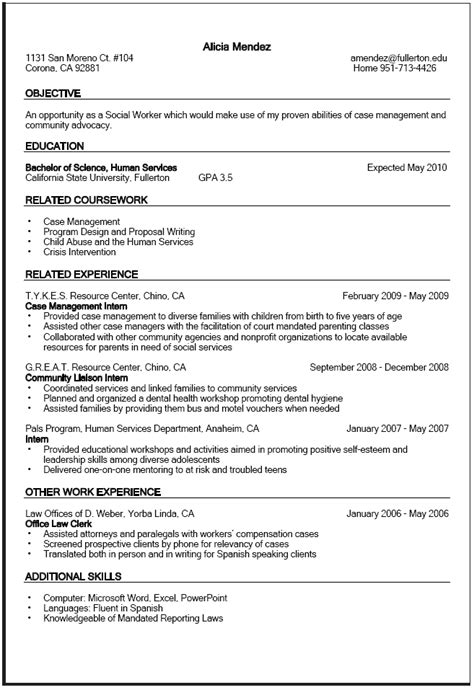 Free word cv templates, résumé templates and careers advice. Government Resume Sample - Career Center | CSUF