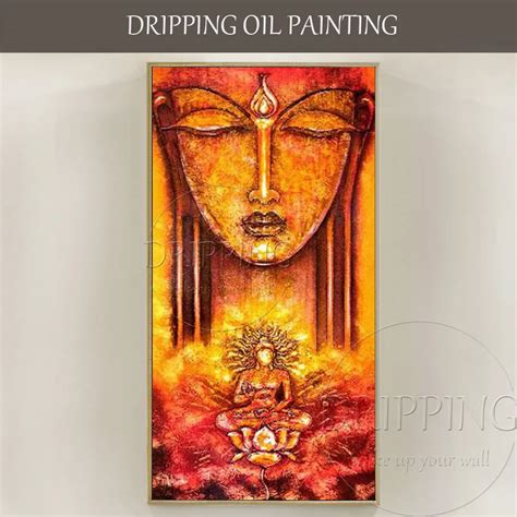 New Arrivals Artist Hand Painted High Quality Buddha Oil Painting On