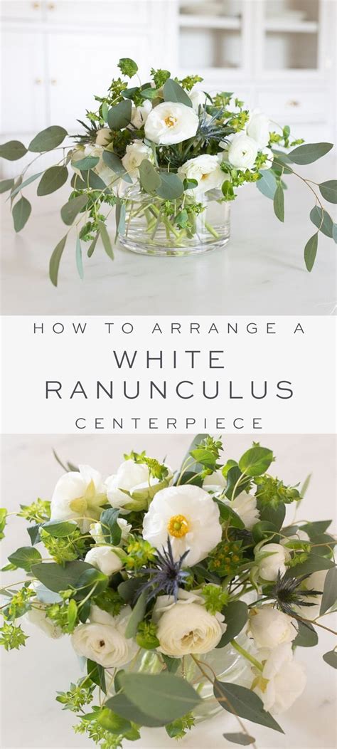 How To Design A White Ranunculus Flower Centerpiece Julie Blanner