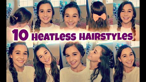 10 Back To School Heatless Hairstyles Youtube