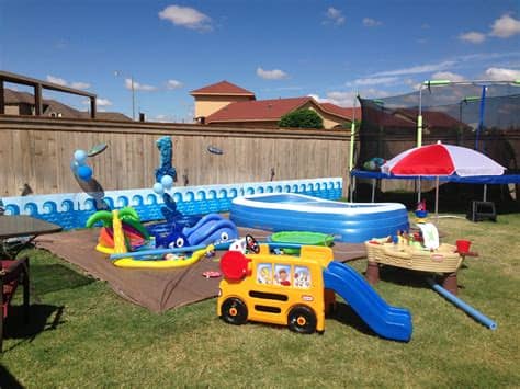 Bounce house & party rentals from backyardamusements.com; Water party | Water birthday parties, Backyard birthday ...