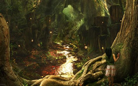 Enchanted Forest Fantasy Nature 1920x1200 Wallpaper