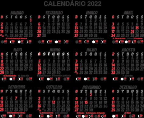 Calendario Completo 2022 Para Imprimir