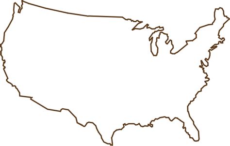 United States Map Line Art Map States United Printable Clipart Usa